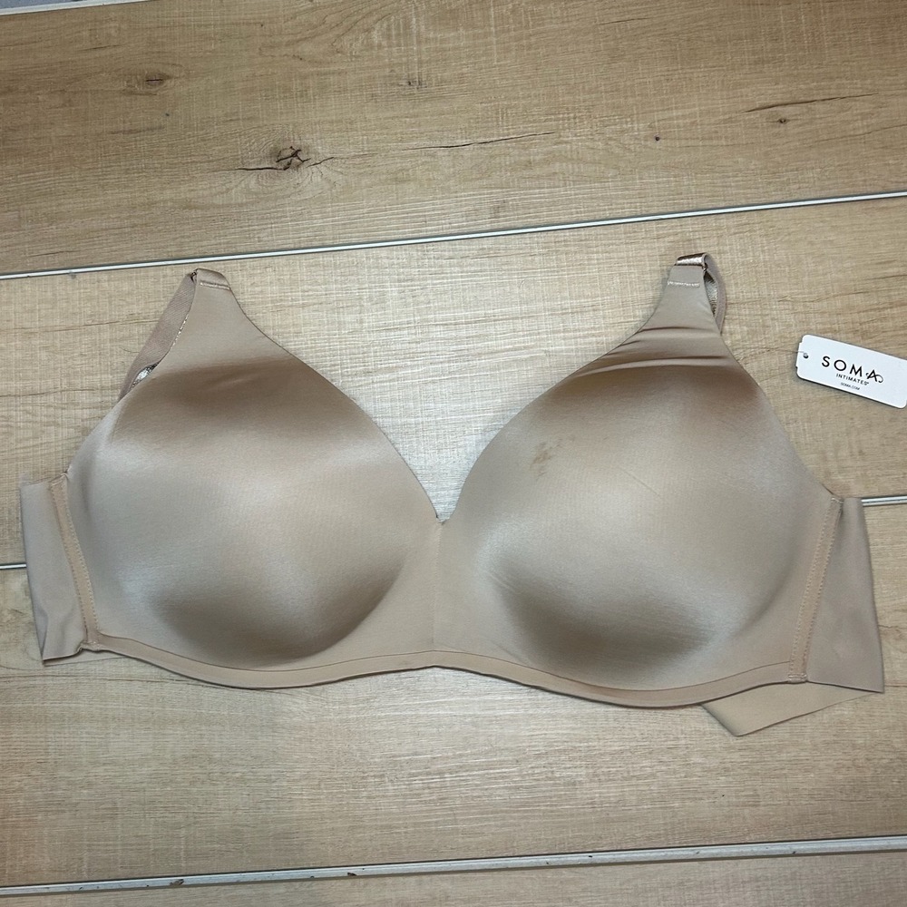 Soma Vanishing 360 Wireless Bra 40DD‎ Nude Beige 570306114 NWT